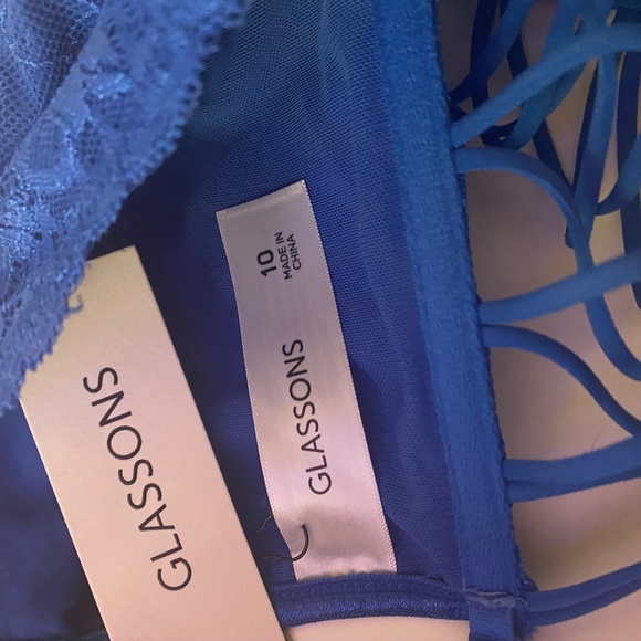 Glassons Tops Blue Lace Garter Corset Top Glassons Poshmark